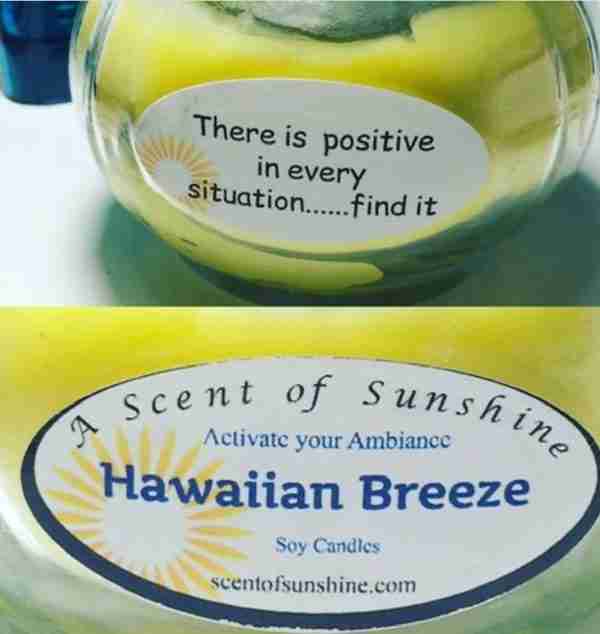 Scent of a sunshine Soy candle