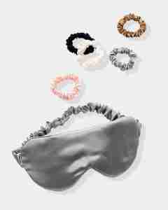 Silk eye mask and scrunchie self-care gift