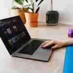 woman watching a tutorial as self-coaching tools