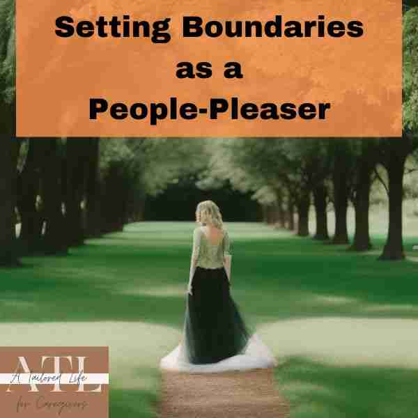 woman walking down a forest path representing the ultimate guide to setting boundaries as a people-pleaser